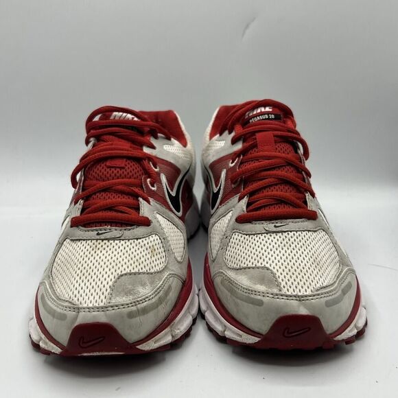 Nike Zoom Pegasus 28 Red/White Mens Size 8.5 Mesh Running Athletic Sneakers Shoe - Picture 2 of 12